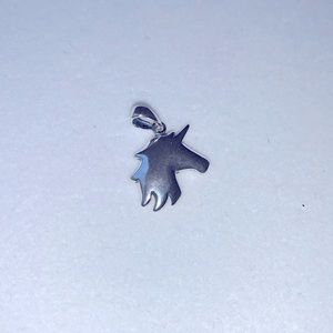 925 solid Sterling silver horse face pendant
